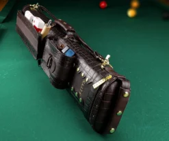 Elite 2 Butt 4 Shaft Brown Leather Case -Billiards Sale ecc24 brown 02