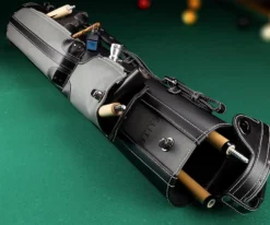 Elite 3x7 Vintage Leather Cue Case Chestnut -Billiards Sale ecv37 grey 01 1