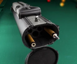 Elite 3x7 Vintage Leather Cue Case Chestnut -Billiards Sale ecv37 grey 02 1