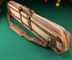Elite 4x8 Vintage Vinyl Soft Cue Case Chestnut -Billiards Sale ecvs48 chestnut 04