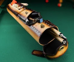 Instroke Tooled 3 Butt 7 Shaft Leather Case -Billiards Sale ist37 rust 01 2