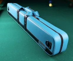 Molinari 2 Butt 4 Shaft Black/Cyan Hybrid Cue Case -Billiards Sale mlcf24 03 3