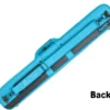 Molinari 2 Butt 4 Shaft Cyan/Black Flat Cue Case -Billiards Sale mlcf24 cyan back 01
