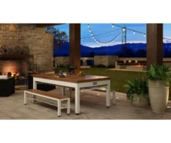 Newport 3-in-1 Outdoor Pool/Dining/Ping Pong Table From Spencer Marston - FREE Installation -Billiards Sale newport outdoor dining lifestyle 1