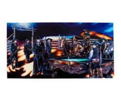 "Shoot Out" Floating Wall Art (30" X 15.75") - Rich Color -Billiards Sale rtnsowc cat