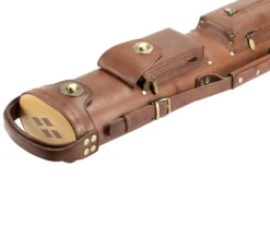 Tango Pampa Chestnut 3 Butt 5 Shaft Leather Cue Case -Billiards Sale tapm35 chestnut 03