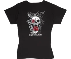 Eight Ball Mafia Women's Rose T-Shirt -Billiards Sale tsebm05 02